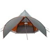 Teepee palapinė 3 asmenims Pilka ir oranžinė 600 x 600 x 347 cm