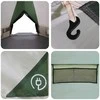 Teepee palapinė 8 asmenims Žalia ir balta 490 x 410 x 210 cm
