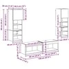TV staliukas Televizoriaus sieninis modulis 6 pcs Senovinis medis