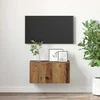 TV staliukas TV spintelių komplektas Ruda 60 x 30 x 30 cm Apdirbta mediena