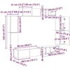 TV staliukas Televizoriaus spintelė 8 pcs Senas medis
