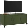 TV staliukas Televizoriaus spintelė, alyvuogių, 100,5x39x43,5cm, plienas