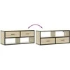 TV staliukas Televizoriaus spintelė, ąžuolo, 100x31x39,5cm, mediena/metalas