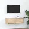 TV staliukas Televizoriaus spintelė, ąžuolo, 80x31x25,5cm, apdirbta mediena