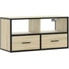 TV staliukas Televizoriaus spintelė, ąžuolo, 80x31x39,5cm, mediena/metalas