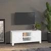TV staliukas Televizoriaus spintelė, balta, 105x35x42cm, metalas