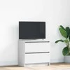 TV staliukas Televizoriaus spintelė, balta, 60x35x54 cm, apdirbta mediena