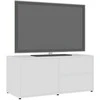 TV staliukas Televizoriaus spintelė, balta, 80x34x36cm, apdirbta mediena