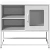 TV staliukas Televizoriaus spintelė, baltos spalvos, 68x39x60,5cm, plienas