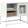 TV staliukas Televizoriaus spintelė, baltos spalvos, 68x39x60,5cm, plienas