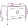 TV staliukas Televizoriaus spintelė, baltos spalvos, 68x39x50,5cm, plienas