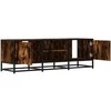 TV staliukas Televizoriaus spintelė, dūminė, 120x35x41cm, mediena ir metalas