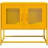 TV staliukas televizoriaus spintelė garstyčių geltona 68x39x60,5 cm