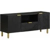 televizoriaus spintelė juoda 105x33x46 cm Engineered Wood
