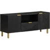 televizoriaus spintelė juoda 105x33x46 cm Engineered Wood