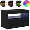 TV staliukas Televizoriaus spintelė su LED Juodas ąžuolas 60 x 35 x 40 cm