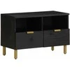 televizoriaus spintelė Juoda 70x33x46 cm Engineered Wood