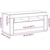 TV staliukas Televizoriaus spintelė 90 x 35 x 40 cm Juodas ąžuolas