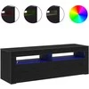 TV staliukas Televizoriaus spintelė su LED Juodas ąžuolas 120 x 35 x 40 cm