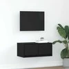 TV staliukas Televizoriaus spintelė, juodas ąžuolas, 60x31x25,5 cm, mediena