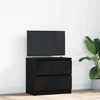 TV staliukas Televizoriaus spintelė, juodos spalvos, 60x35x54 cm, mediena