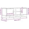 TV staliukas Televizoriaus spintelė, pilka, 100x35x41cm, mediena ir metalas