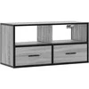 TV staliukas Televizoriaus spintelė, pilka, 80x31x39,5cm, mediena ir metalas