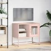TV staliukas Televizoriaus spintelė, rožinės spalvos, 68x39x60,5cm, plienas
