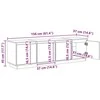 TV staliukas Televizoriaus spintelė 156 x 37 x 45 cm Ruda Apdirbta mediena