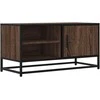 TV staliukas Televizoriaus spintelė, ruda, 80x34,5x40cm, mediena ir metalas