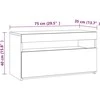 TV staliukas Televizoriaus spintelė su LED apšvietimu, pilka, 75x35x40cm