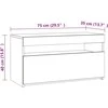 TV staliukas Televizoriaus spintelė su LED apšvietimu, betono, 75x35x40cm