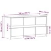 TV staliukas Televizoriaus spintelė su LED, ąžuolo, 100x34x50cm, mediena