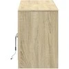 TV staliukas Televizoriaus spintelė su LED, ąžuolo, 139,5x34x50cm, mediena