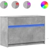 TV staliukas Televizoriaus spintelė su LED, betono, 91x34x61cm, mediena