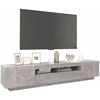 TV staliukas Televizoriaus spintelė su LED, betono pilka, 200x35x40cm