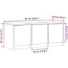 TV staliukas Televizoriaus spintelė su LED, dūminė, 97x34x40cm, mediena