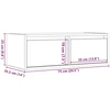TV staliukas Televizoriaus spintelė su LED, dūminio ąžuolo, 75x35,5x25 cm