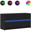 TV staliukas Televizoriaus spintelė su LED, juoda, 100x34x50cm, mediena