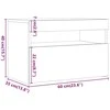 TV staliukas Televizoriaus spintelė su LED, medienos, 60x35x40cm, mediena