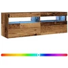 TV staliukas Televizoriaus spintelė su LED, medienos, 120x35x40cm, mediena