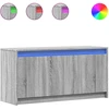 TV staliukas Televizoriaus spintelė su LED, pilka, 100x34x50cm, mediena