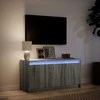 TV staliukas Televizoriaus spintelė su LED, pilka, 100x34x50cm, mediena