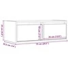 TV staliukas Televizoriaus spintelė su LED, pilka ąžuolo, 75x35,5x25 cm
