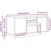 TV staliukas Televizoriaus spintelė su LED, pilka ąžuolo, 100x41x50 cm