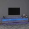 TV staliukas Televizoriaus spintelė su LED, pilka ąžuolo, 270x35x40cm