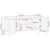 TV vienetai su lentyna Balta 105 x 33 x 46 cm Apdirbta mediena