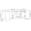 Televizoriaus spintelė Baltos skalbimo apdaila 105 x 33 x 46 cm