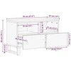Televizoriaus spintelė Ruda 70 x 33 x 46 cm Kietas mango medis
