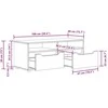 TV staliukas televizoriaus spintelė VISNES Juoda 100x40x38 cm